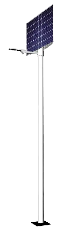 Lampa solarna na ścieżce rowerowej w parku