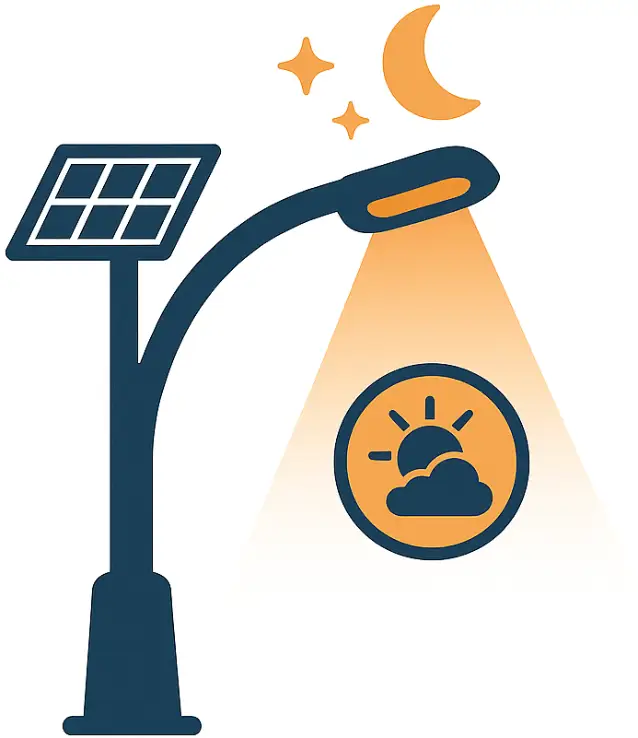 Czujnik zmierzchu w lampie solarnej